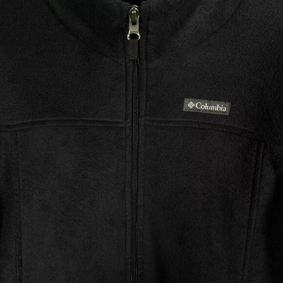 Columbia Youth Boy's/Girl's Full Zip Fleece Jacket Size 18-20 (XL) Solid Black - Picture 3 of 8